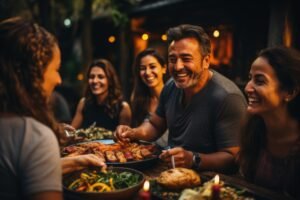 people-enjoying-mexican-barbecue